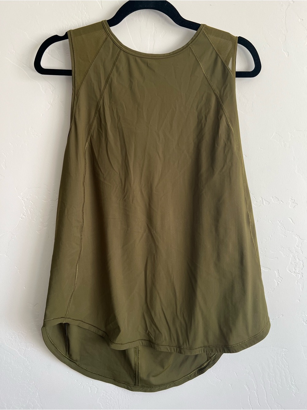 lululemon Sculpt Tank Olive Green Open Back Size 16